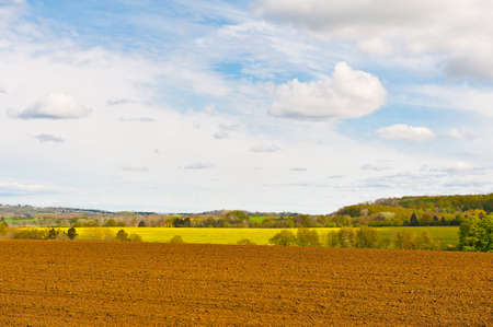 Spring Plowed Field- Belgian Landscapeの写真素材
