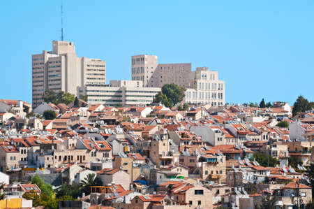 View to the Ancient and Modern Streets of Jerusalemの写真素材