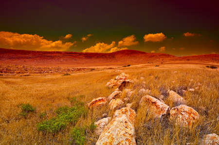 Stone Hills of Samaria, Israel. Sunriseの写真素材