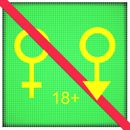 No Marriage Icon on Checkered Backgroundの写真素材