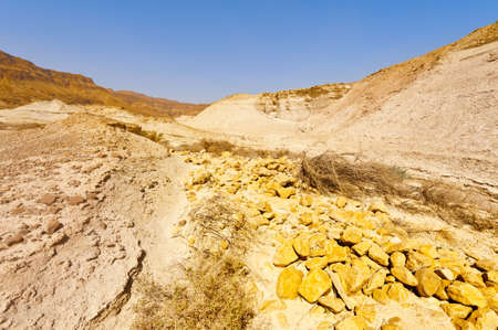 Dry Riverbed in the Judean Desertの写真素材