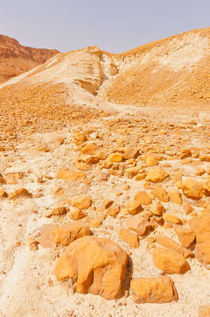 Big Stones in the Judean Desert on the West Bank の写真素材