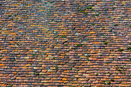 Old Tiled Roof as Background