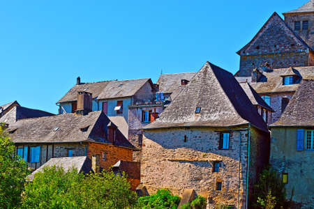 Black Tiles on the Roof of the French Town