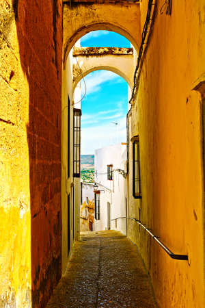 Siesta in the Typical Medieval Spanish Cityの写真素材
