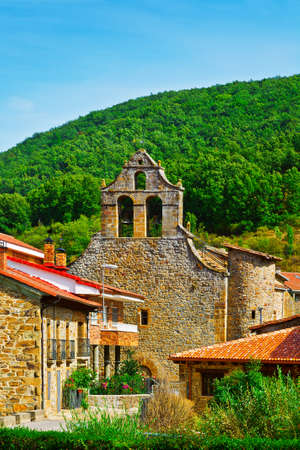 Medieval Church in the Spanish Cityの写真素材