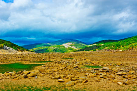 View of the Cantabrian Mountains, Spainの写真素材