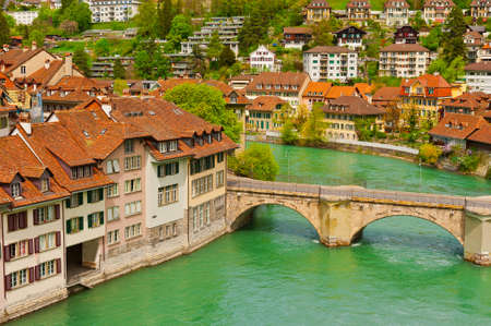 Bird's Eye View of the City of Berne and River Aare