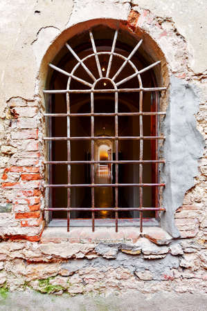 Open Window of Old Building in Italy