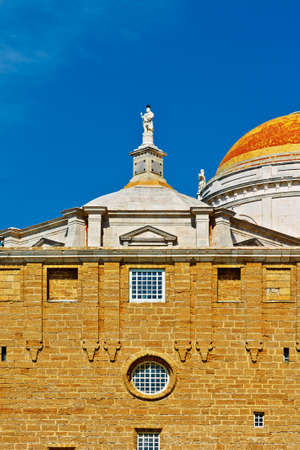 Detail of  Medieval  Catholic Church in Cadiz, Spainの写真素材