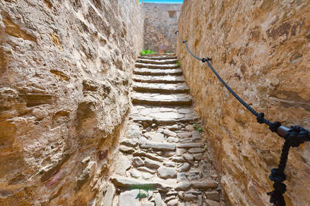 Staircase of the Castle in the Italian City の写真素材