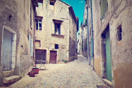  Old Street in the French City of Viviersの写真素材