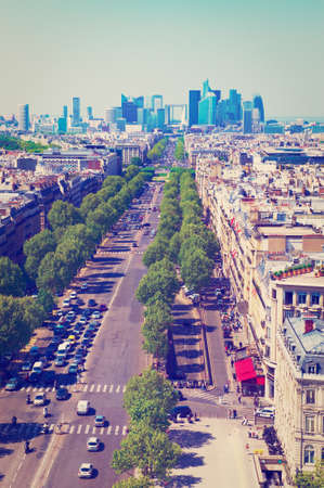 Panorama of Paris Boulevardsの写真素材