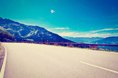 Asphalt Road in the Bavarian Alps
