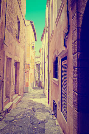 Street in the City of  Crest in  France,の写真素材