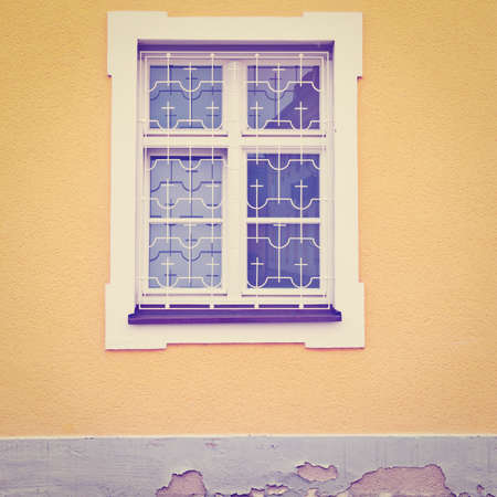 Window on the Facade of the Bavarian Houseの写真素材