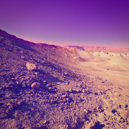 Desert in Israel, Sunsetの写真素材