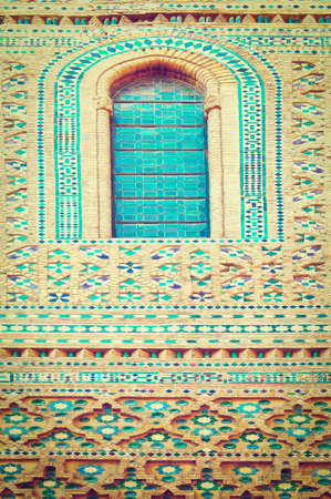 Detail of the Catholic Church in Zaragoza, Retro Effectの写真素材