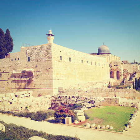 View of the Jerusalem Archaeological Park.の写真素材