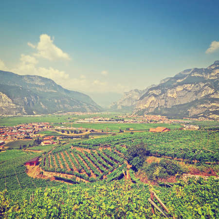 The Village High up in the Italian Alps.の写真素材