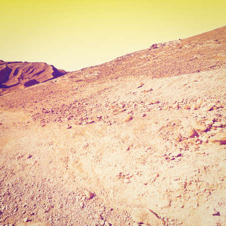 Rocky Hills of the Negev Desert in Israel at Sunrise