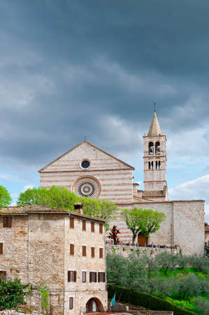 Catholic Church in the Italian City of Assisiの写真素材