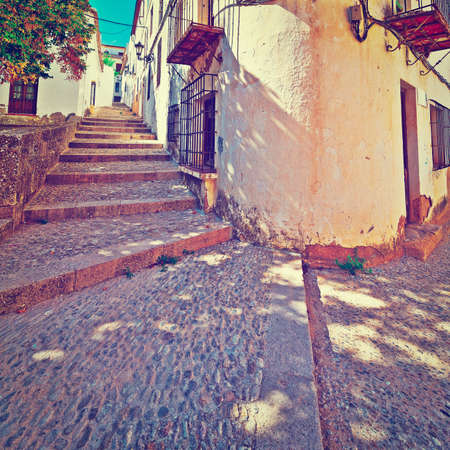 Siesta in the Typical Medieval Spanish Cityの写真素材