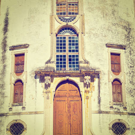 Catholic Church in the Portuguese Town    の写真素材
