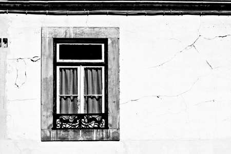Window of the Old Portugal House, Retro Image Filtered Styleの写真素材