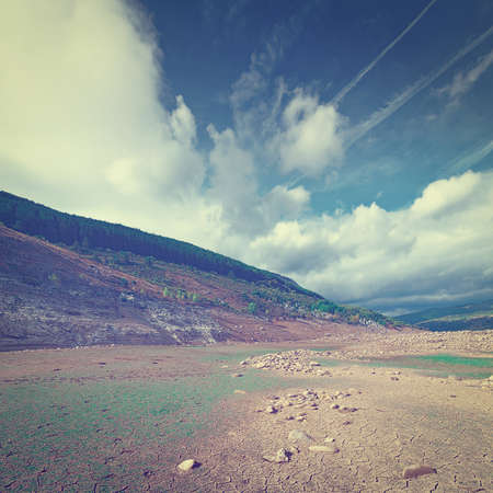 Valley of the Cantabrian Mountains in Spain, Vintage Style Toned Pictureの写真素材