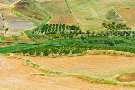 Landscape of Sicily in the Springの写真素材