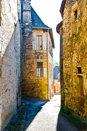 Narrow Street in a Small Medieval French City