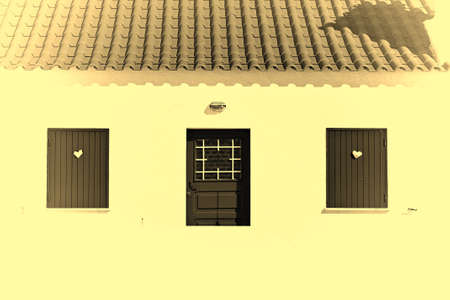 Facade of the Portuguese House, Stylized Photoの写真素材