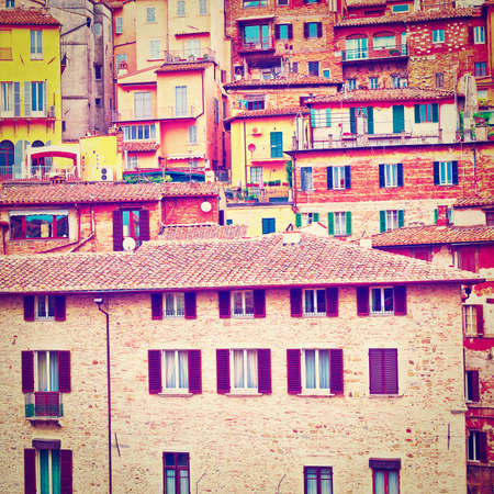 View to Historic Center City of Perugia in Italyの写真素材