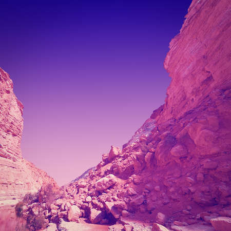 canyon en avedat of the negev desert in israel