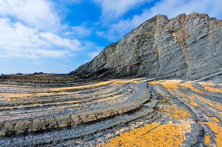 Rocky Coast of Atlantic Ocean in Portugalの写真素材