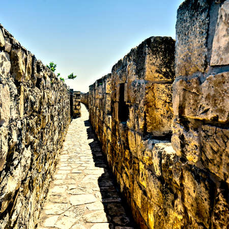 Part of the wall surrounding the Old City in Jerusalem, Israel. An important Jewish religious siteの写真素材