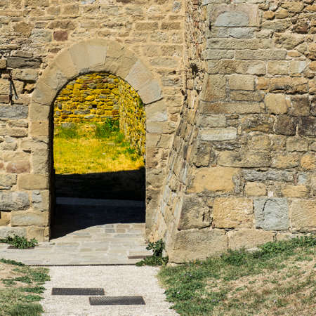 The town's fortress, the Cassero, in the medieval italian city of Castiglion Fiorentino.  Castiglion...