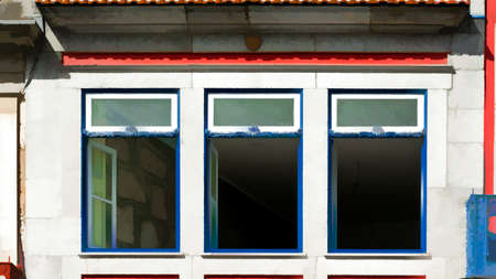 Open Windows of the Repaired Apartments of the Portuguese Home, Stylized Photo