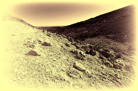 Rocky hills of the Negev Desert in Israel. Wind carved rock formations in the Southern Israel...