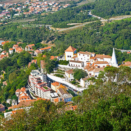 View to Historic Center City of Sintra in Portugalのeditorial素材