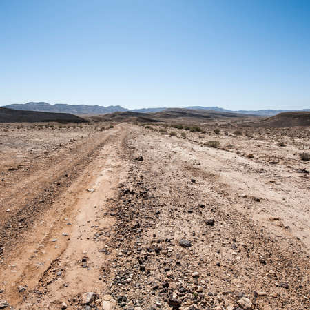 Rocky hills of the Negev Desert in Israel. Breathtaking landscape of the desert rock formations in the Southern Israel Desert.の写真素材