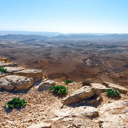 Rocky hills of the Negev Desert in Israel. Breathtaking landscape of the desert rock formations in the Southern Israel Desert.の写真素材