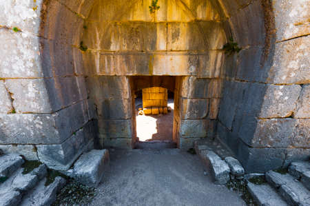 Remnants of castle on the Golan Heights near the Israeli border with Syria. The Nimrod Fortress,...