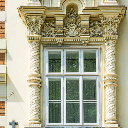 Classic facade of a residential building in the Austrian capital Viennaのeditorial素材