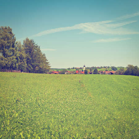 The Bavarian Village at the Foot of the Alpsの写真素材
