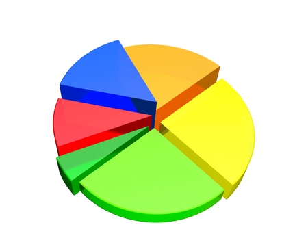 Pie diagramの写真素材