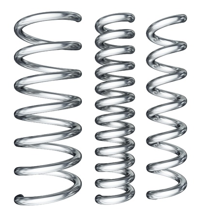 Set of steel springの写真素材