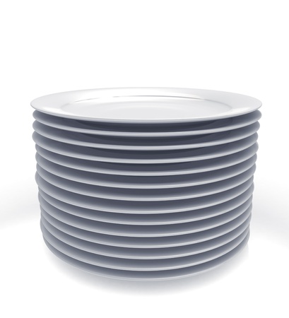 Stack of plates の写真素材