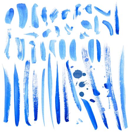 Set of real brush strokes の写真素材